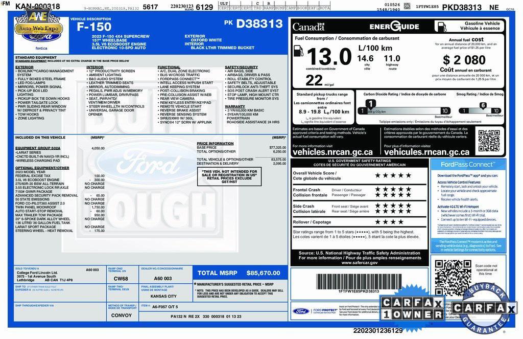 used 2023 Ford F-150 car, priced at $51,988