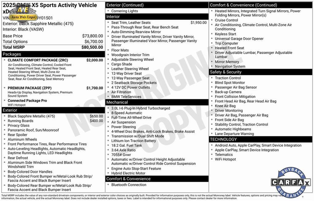 used 2025 BMW X5 PHEV car, priced at $64,988