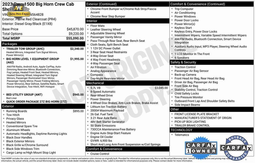 used 2023 Ram 1500 car, priced at $30,988