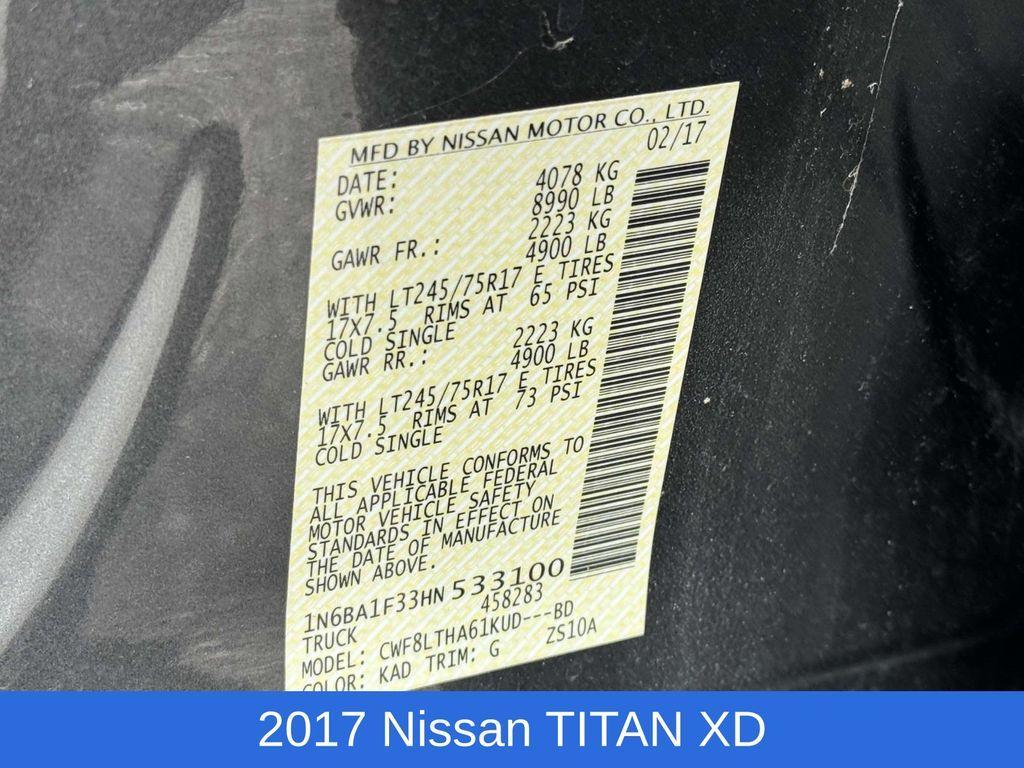 used 2017 Nissan Titan XD car, priced at $24,995