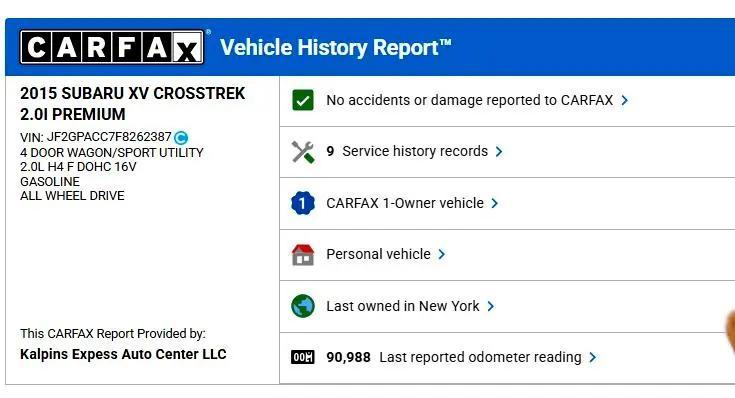 used 2015 Subaru XV Crosstrek car, priced at $14,995