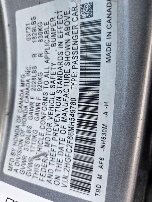 used 2021 Honda Civic car, priced at $21,453
