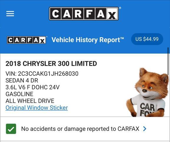 used 2018 Chrysler 300 car, priced at $9,954