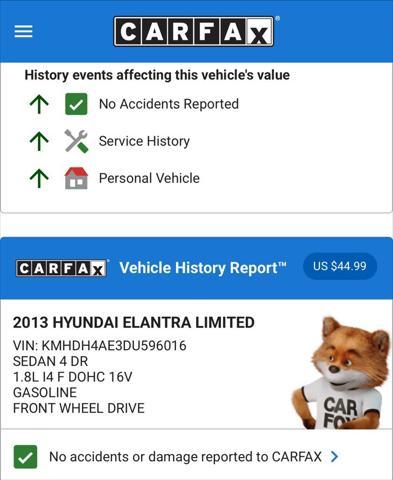 used 2013 Hyundai Elantra car, priced at $10,574
