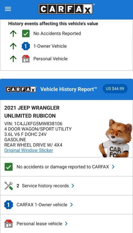 used 2021 Jeep Wrangler Unlimited car, priced at $43,974