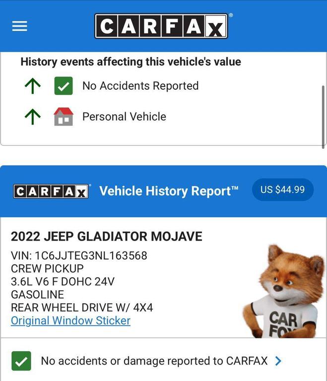 used 2022 Jeep Gladiator car, priced at $37,974