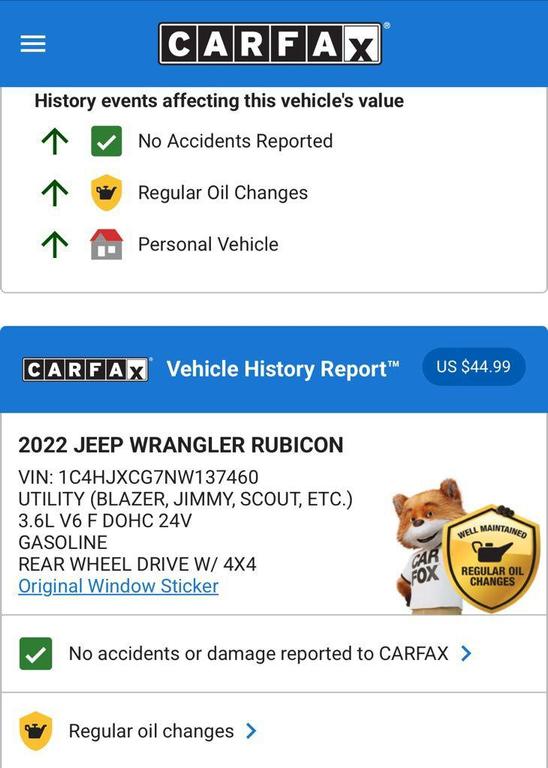 used 2022 Jeep Wrangler car, priced at $34,974