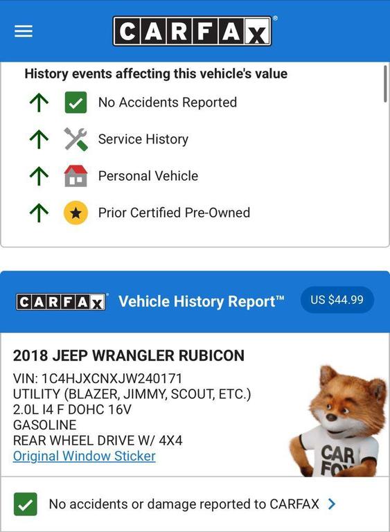 used 2018 Jeep Wrangler car, priced at $30,524