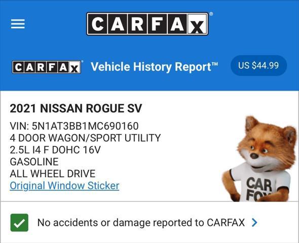 used 2021 Nissan Rogue car, priced at $19,974