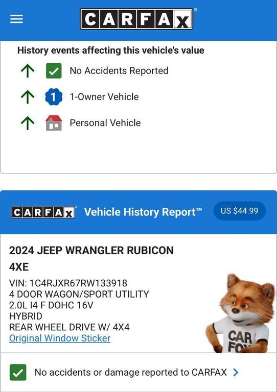 used 2024 Jeep Wrangler 4xe car, priced at $34,574