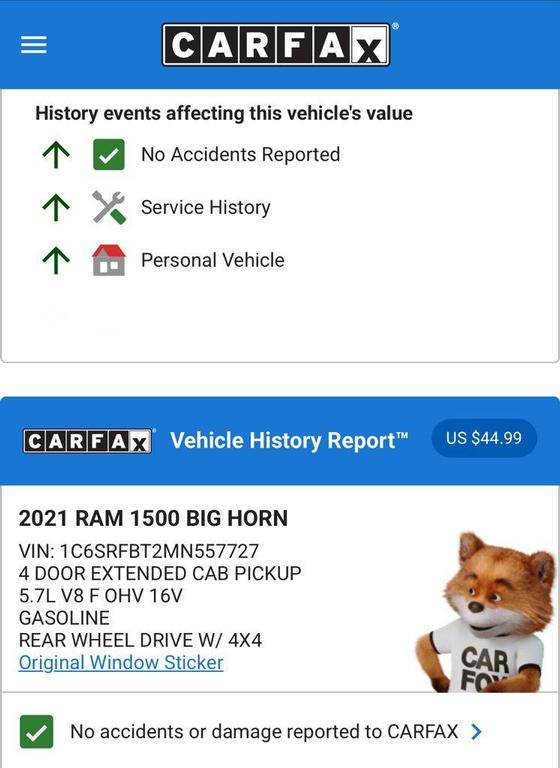 used 2021 Ram 1500 car, priced at $27,974