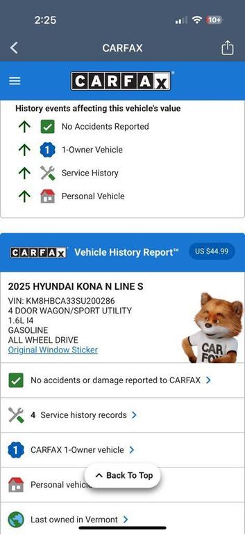 used 2025 Hyundai Kona car, priced at $26,974
