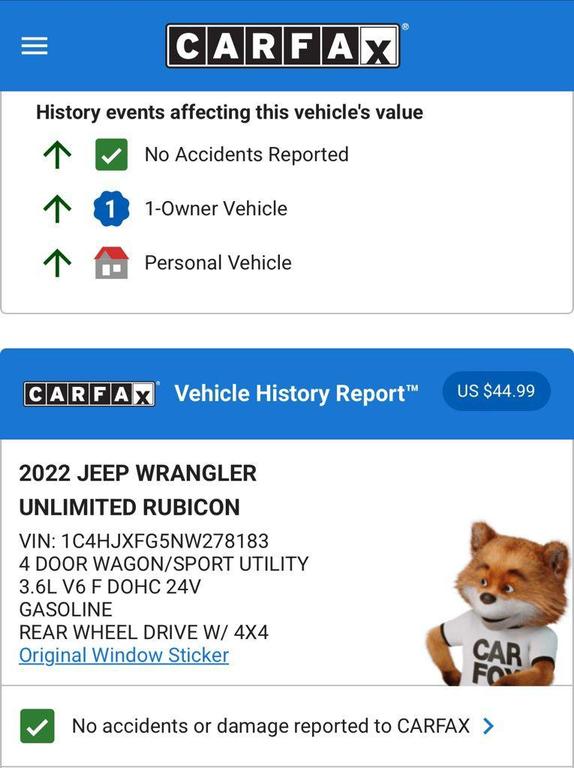 used 2022 Jeep Wrangler Unlimited car, priced at $39,974