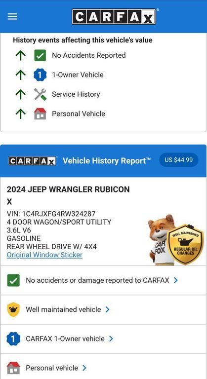 used 2024 Jeep Wrangler car, priced at $58,974