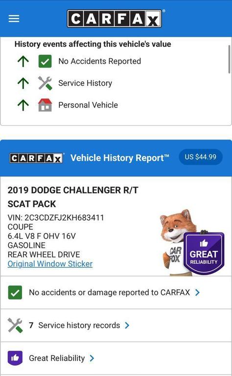 used 2019 Dodge Challenger car, priced at $34,945
