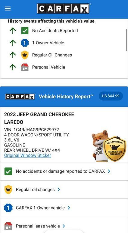 used 2023 Jeep Grand Cherokee car, priced at $32,974