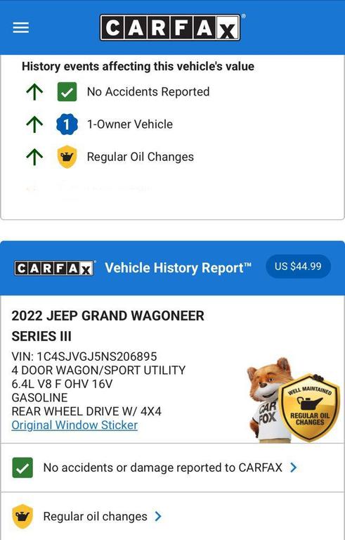 used 2022 Jeep Grand Wagoneer car, priced at $52,974