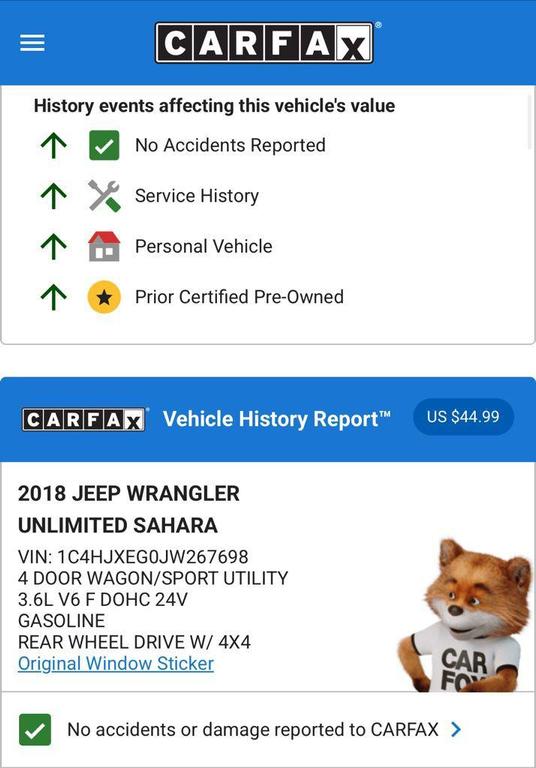 used 2018 Jeep Wrangler Unlimited car, priced at $23,874