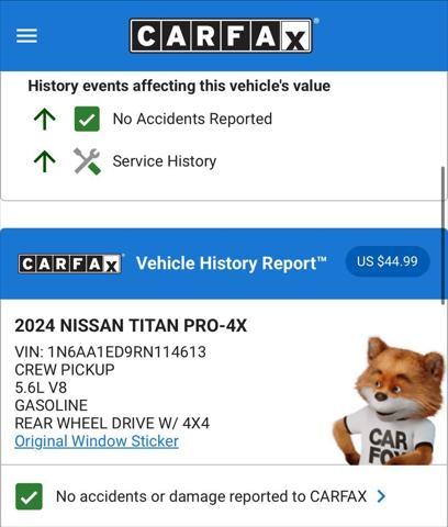 used 2024 Nissan Titan car, priced at $48,974