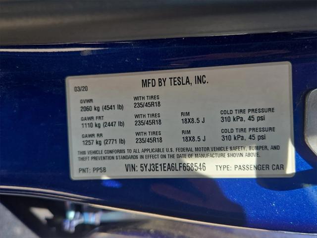 used 2020 Tesla Model 3 car, priced at $18,988