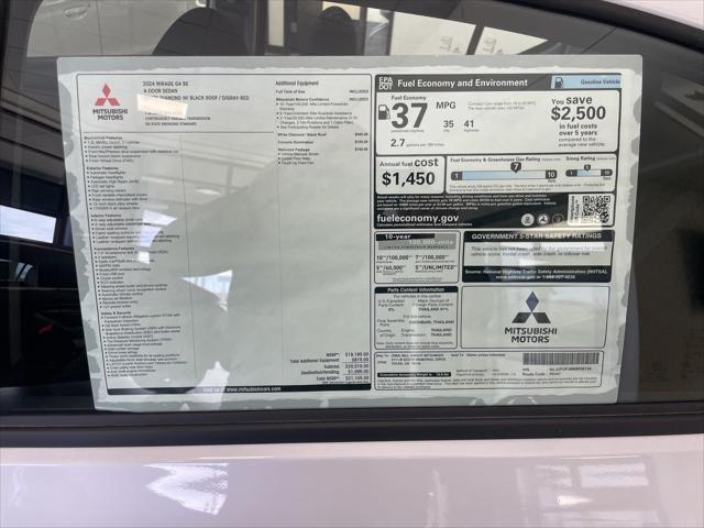 new 2024 Mitsubishi Mirage G4 car, priced at $20,504