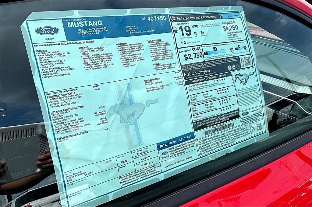 new 2025 Ford Mustang car, priced at $53,758
