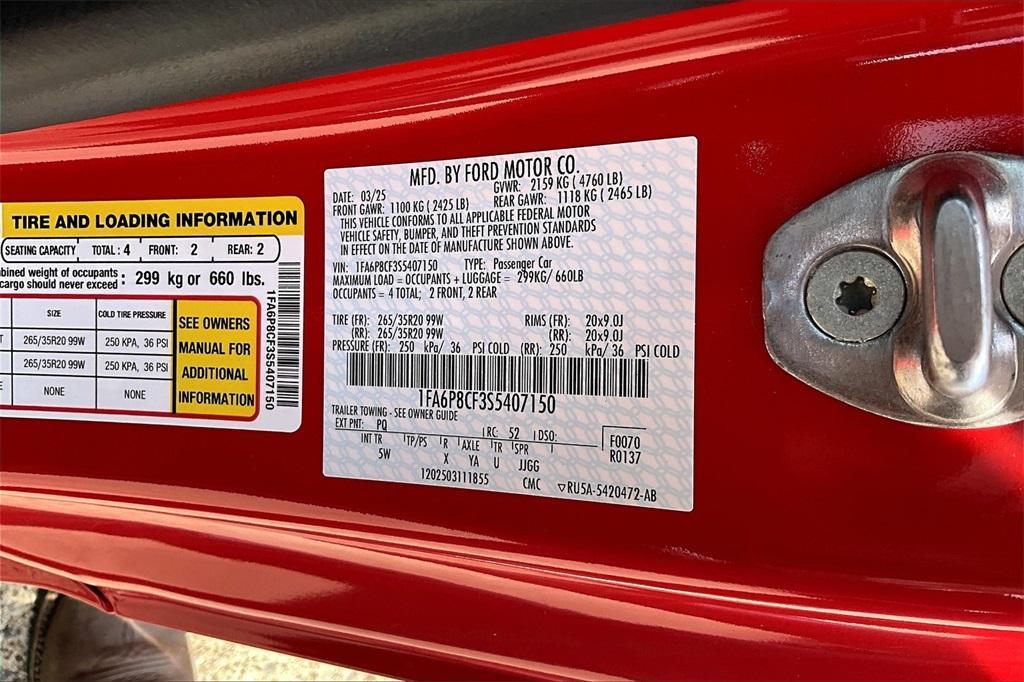 new 2025 Ford Mustang car, priced at $53,758