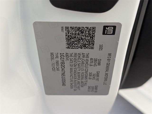 used 2022 Chevrolet Corvette car, priced at $68,750