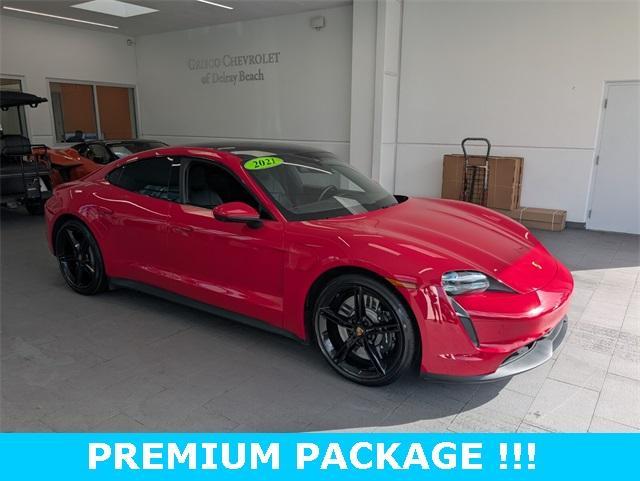 used 2021 Porsche Taycan car, priced at $60,000