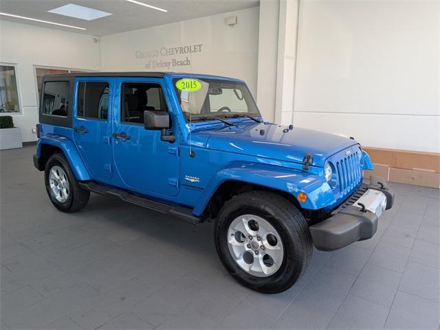 used 2015 Jeep Wrangler Unlimited car, priced at $22,975