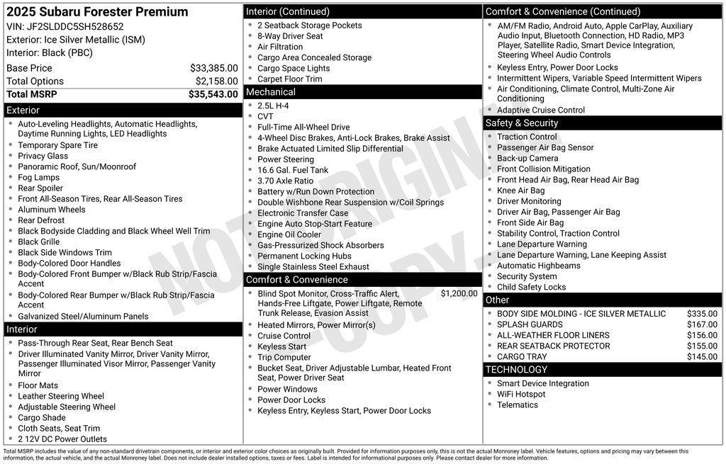 used 2025 Subaru Forester car, priced at $34,285