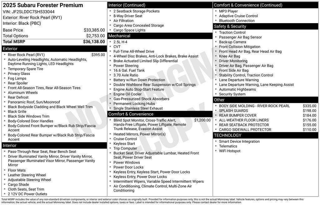used 2025 Subaru Forester car, priced at $32,324