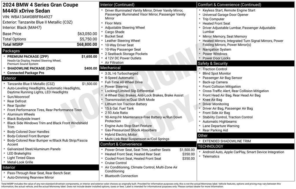 used 2024 BMW M440 Gran Coupe car, priced at $50,555