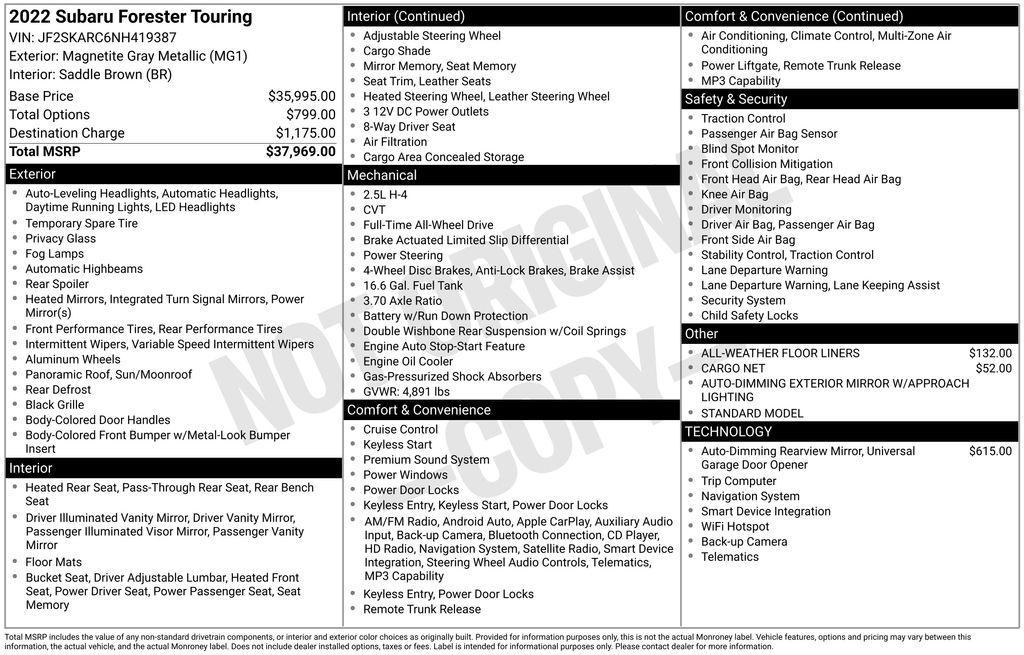 used 2022 Subaru Forester car, priced at $25,799
