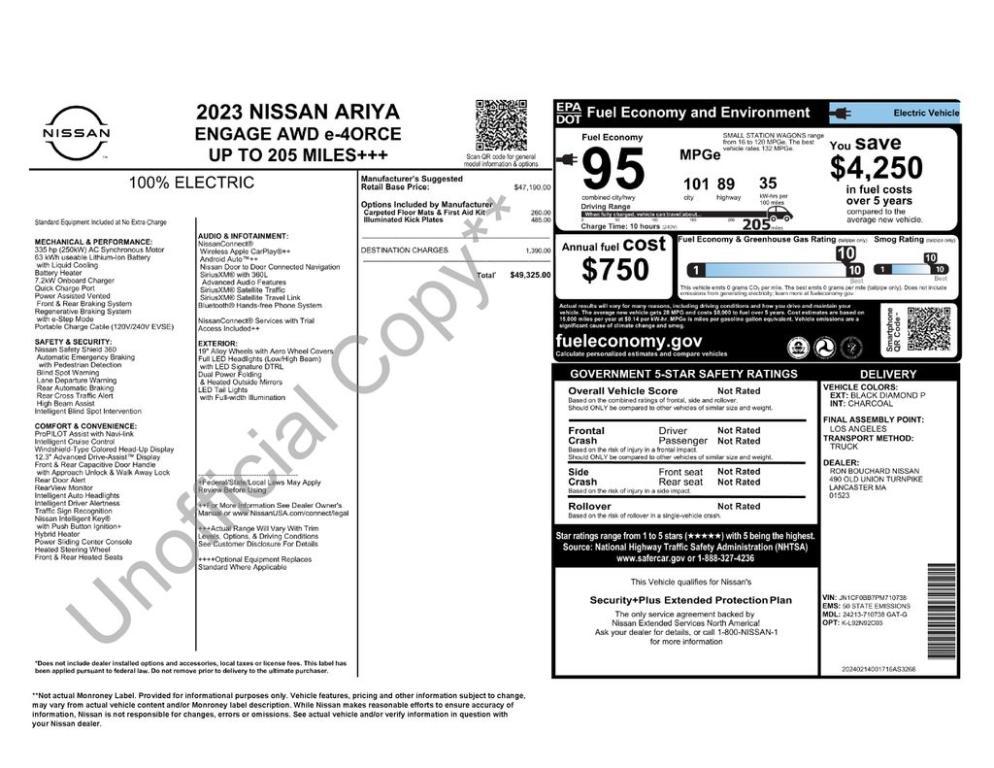 used 2023 Nissan ARIYA car, priced at $25,262