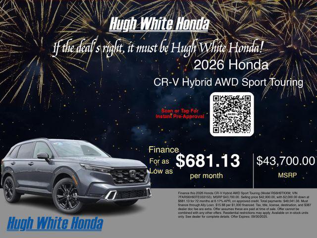 new 2026 Honda CR-V Hybrid car, priced at $43,700