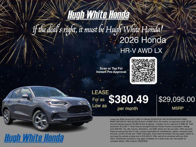 new 2026 Honda HR-V car, priced at $29,095