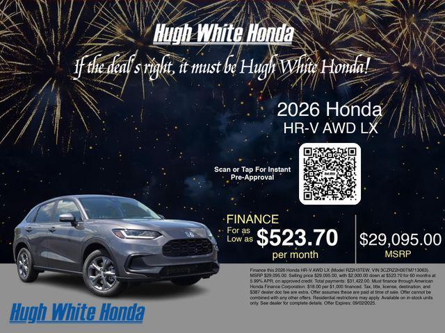 new 2026 Honda HR-V car, priced at $29,095