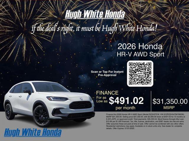 new 2026 Honda HR-V car, priced at $31,405