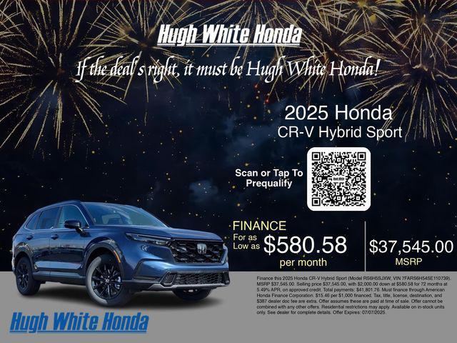 new 2025 Honda CR-V Hybrid car, priced at $37,545