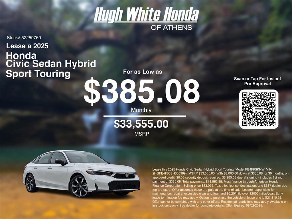 new 2025 Honda Civic Hybrid car, priced at $33,555