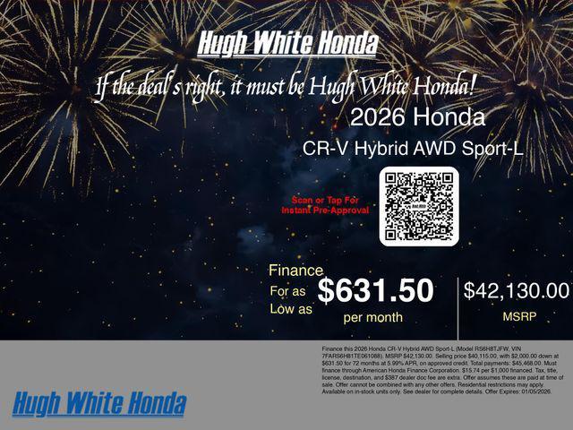 new 2026 Honda CR-V Hybrid car, priced at $42,130