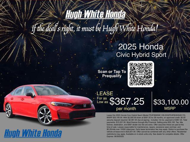 new 2025 Honda Civic Hybrid car, priced at $33,100