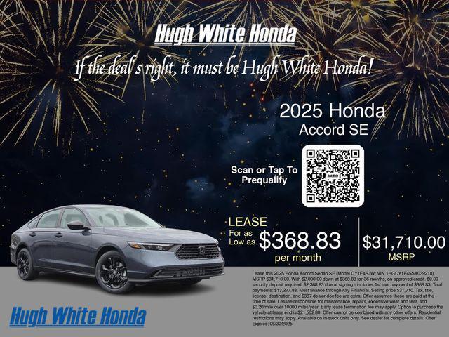 new 2025 Honda Accord car, priced at $31,710