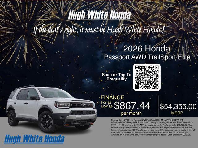 new 2026 Honda Passport car, priced at $54,355