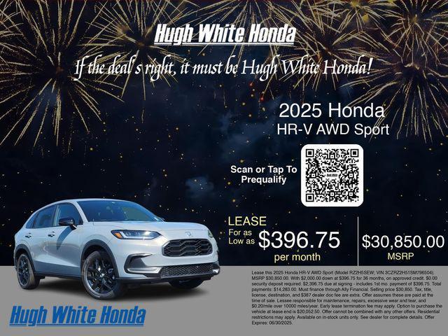 new 2025 Honda HR-V car, priced at $30,850