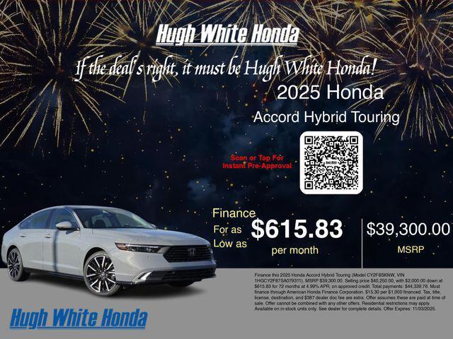 new 2025 Honda Accord Hybrid car, priced at $40,950