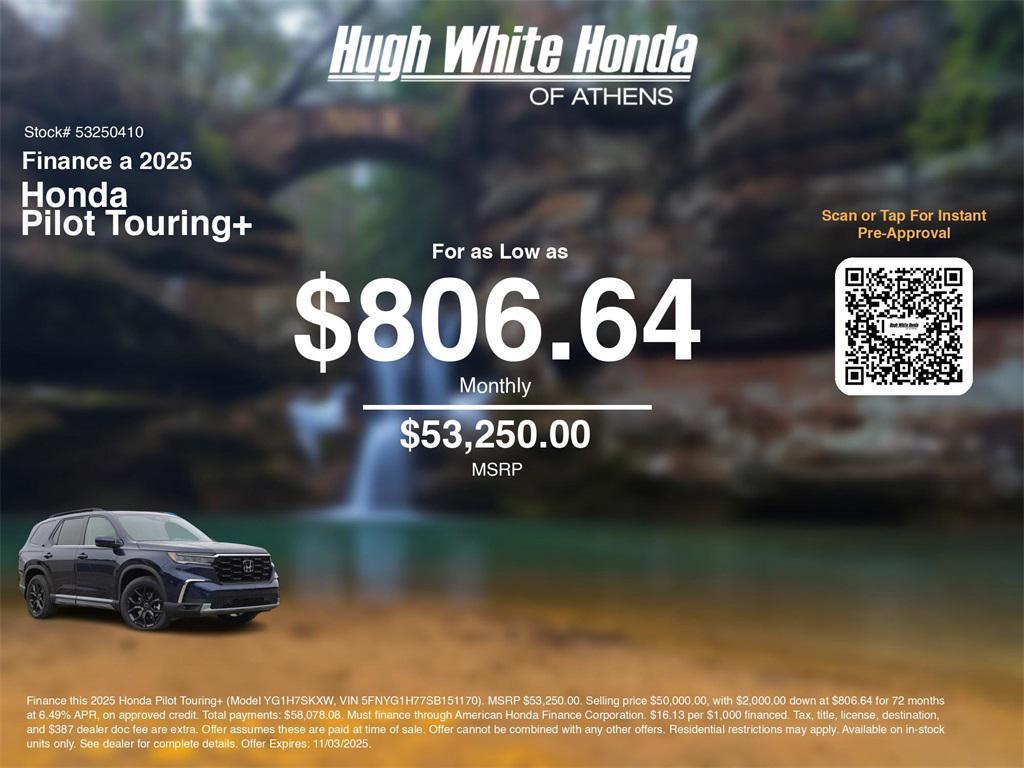 new 2025 Honda Pilot car, priced at $53,250