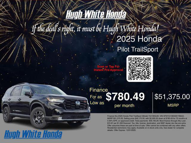 new 2025 Honda Pilot car, priced at $51,375
