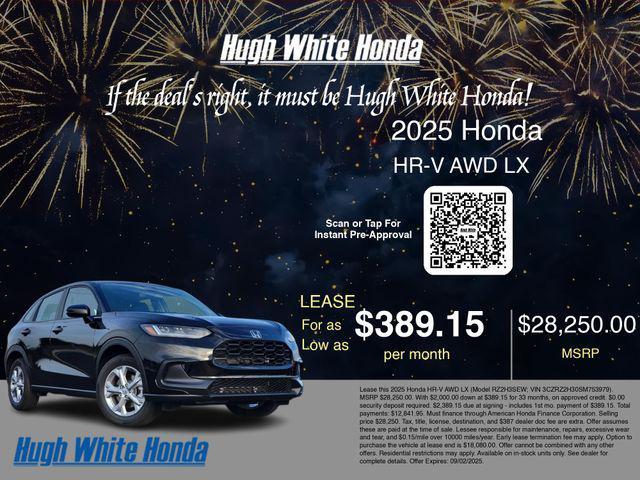 new 2025 Honda HR-V car, priced at $28,250